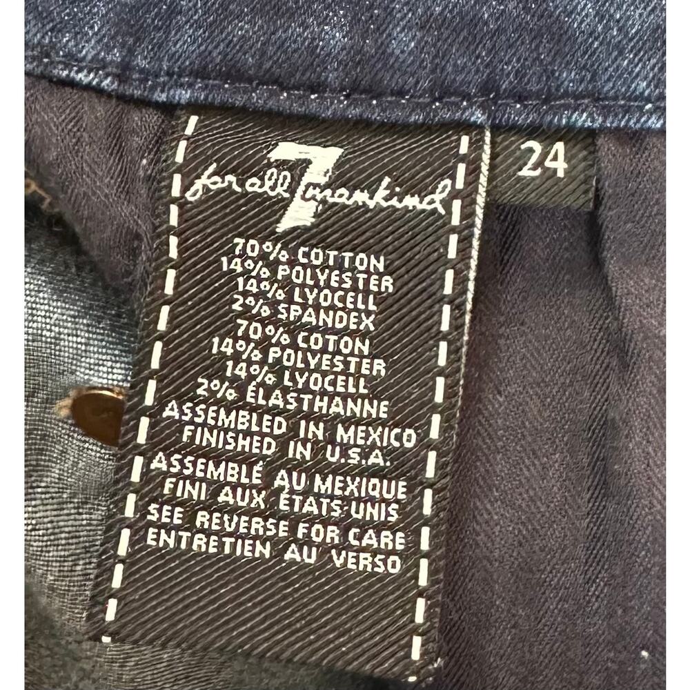 7 for All Mankind b(air) Denim The Skinny Ankle Jeans Dark Wash Size 24 - Picture 10 of 10